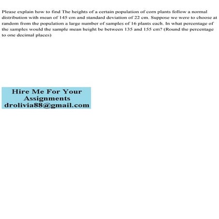 Please explain how to find The heights of a certain population of co.pdf