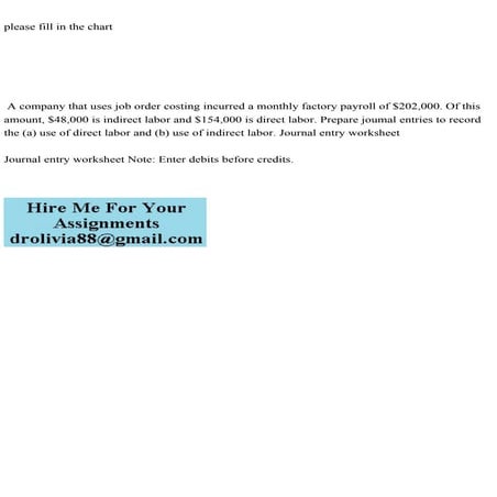 please fill in the chart A company that uses job order c.pdf