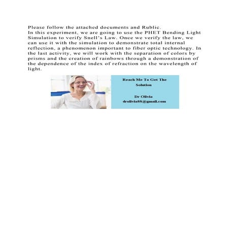 Please follow the attached documents and Rublic.In this experiment.docx