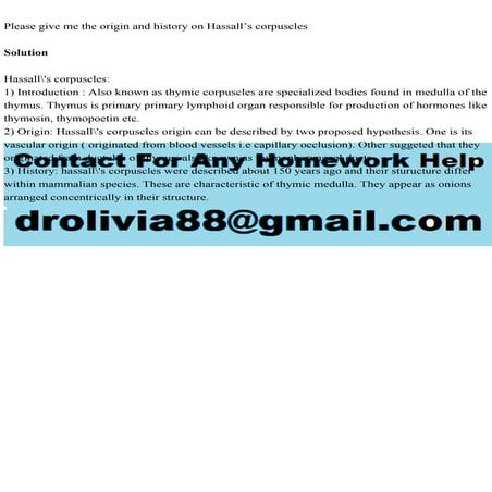 Please give me the origin and history on Hassall’s corpusclesSol.pdf