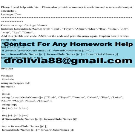Please I need help with this....Please also provide comments in each.pdf