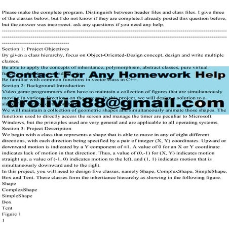 Please make the complete program, Distinguish between header files a.pdf