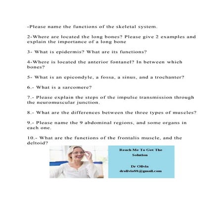 -Please name the functions of the skeletal system.2-Where are lo.docx