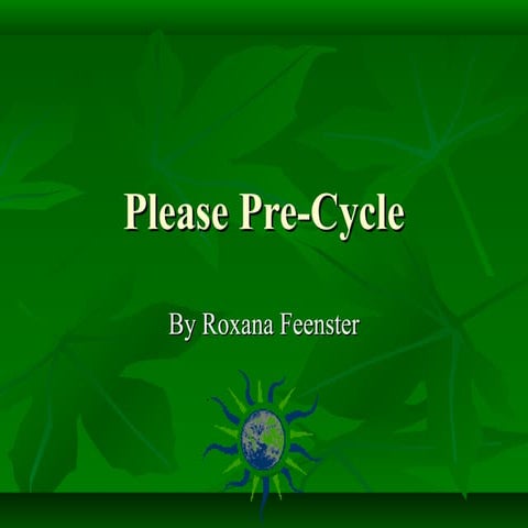Please Pre-Cycle
