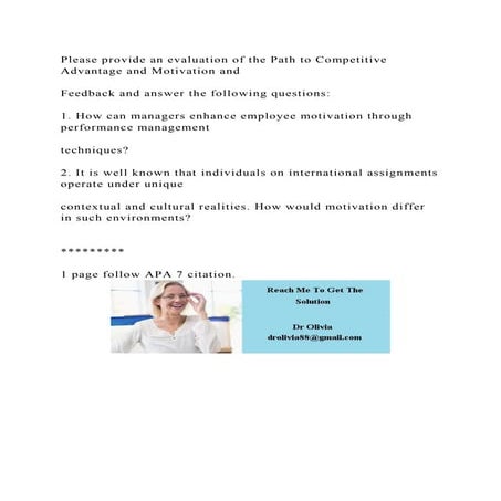 Please provide an evaluation of the Path to Competitive Advantage an.docx