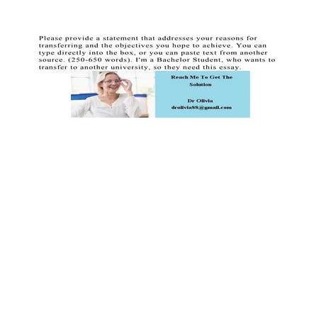 Please provide a statement that addresses your reasons for transferr.docx