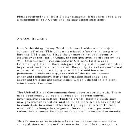 Please respond to at least 2 other students. Responses should be a m.docx