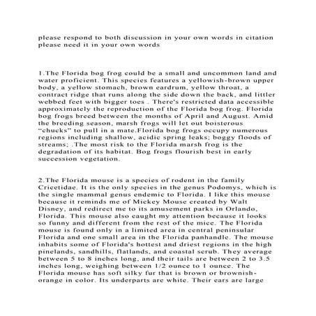 please respond to both discussion in your own words in citation plea.docx