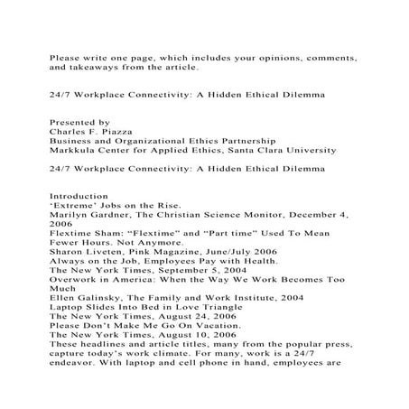 Please write one page, which includes your opinions, comments, and.docx