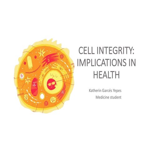 CELL INTEGRITY: IMPLICATIONS IN HEALTH 