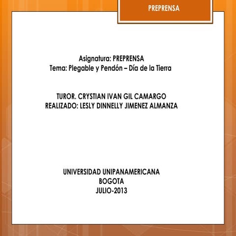 Plegable y pendon   dia de la tierra