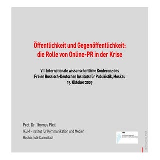 FRDIP-Vortrag: Öffentlichkeit im So...