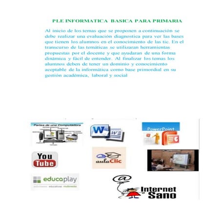 Ple informática básica para primaria