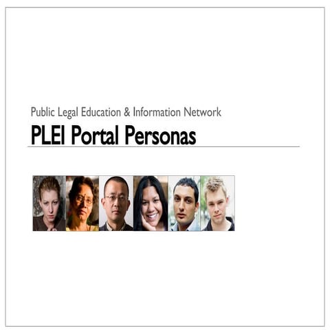 PLEI Portal Project Personas 