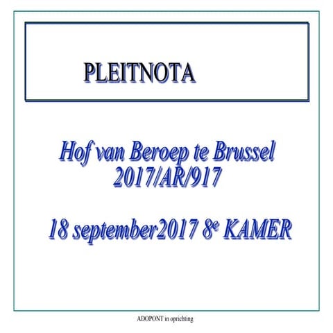 Pleitnota 18september  