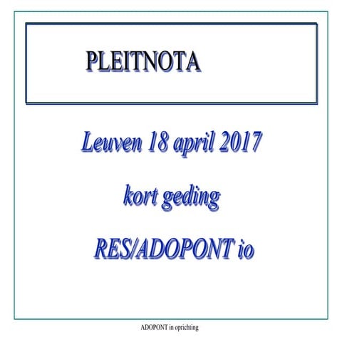 Pleitnota adopont tegen res 2