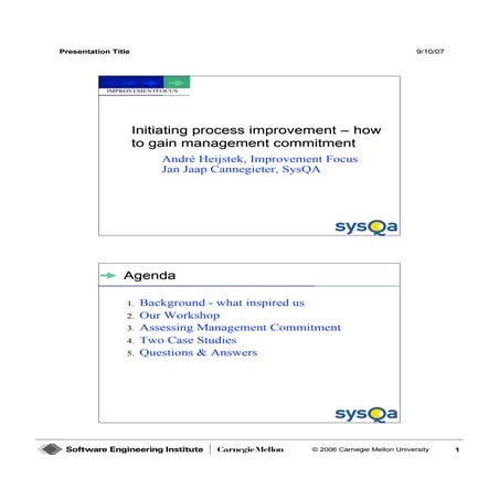 Wat is management commitment?