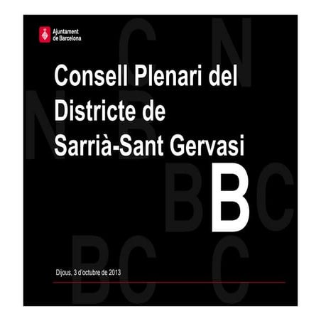 SSTG: Consell Plenari del Districte de Sarrià-Sant Gervasi