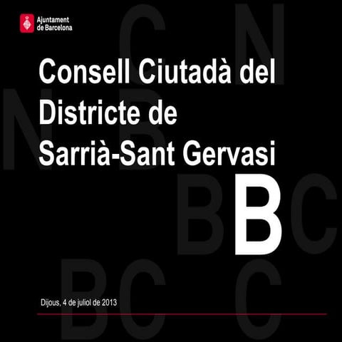 SSTG: Consell ciutadà del Districte de Sarrià-Sant Gervasi