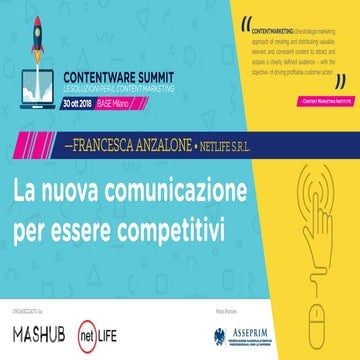 La nuova comunicazione per essere competitivi in uno scenario di mercato in c...