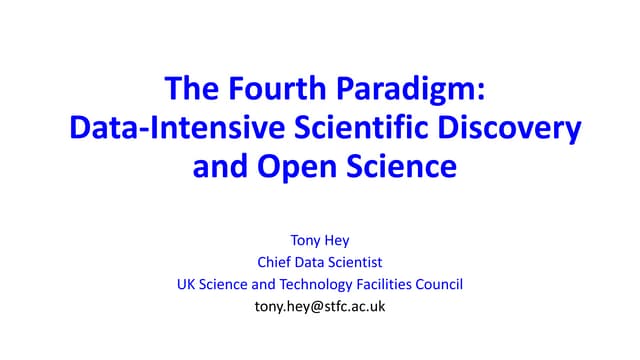 The fourth paradigm: data intensive scientific discovery - Jisc Digifest 2016