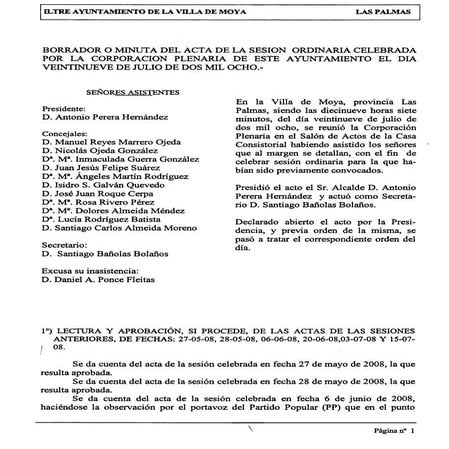 Pleno Ordinari Julio 08