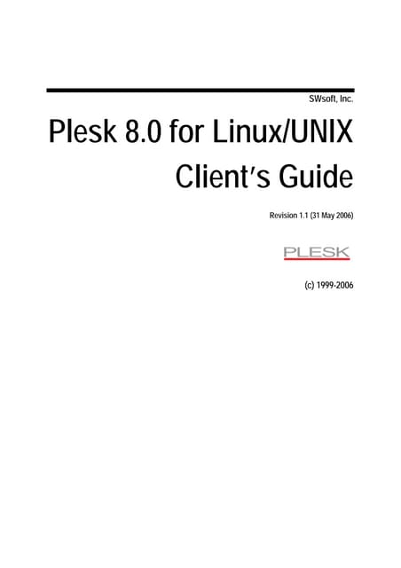 Plesk 8.0 for Linux/UNIX