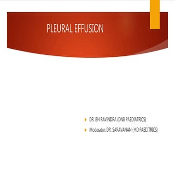Pleural effusion in children