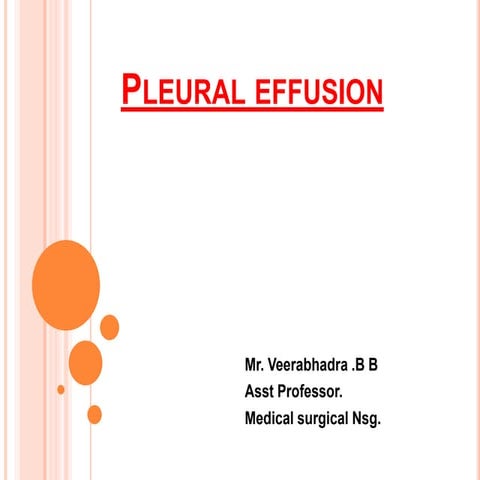 Pleural effusion & nursing care