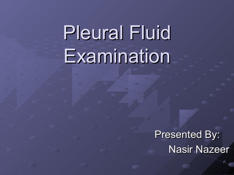 Pleural fluid examination