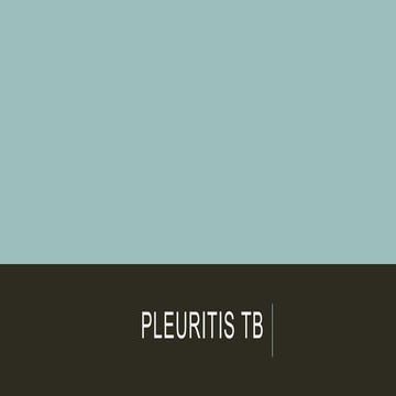 Pleuritis tb