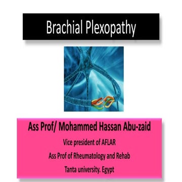 plexopathy Upper limb for rheumatologist | PDF