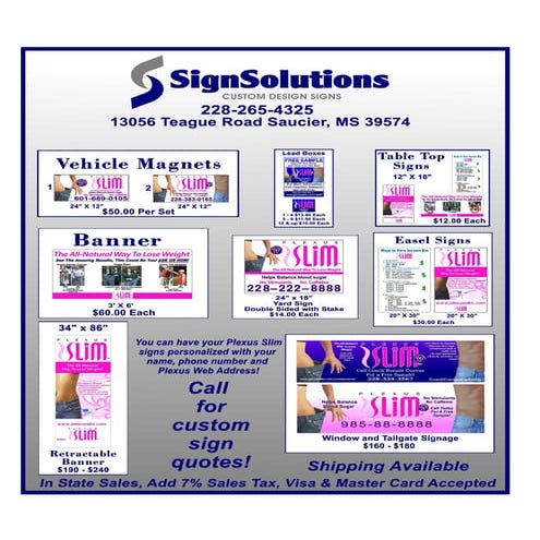 Plexus slim sign flyer | DOC