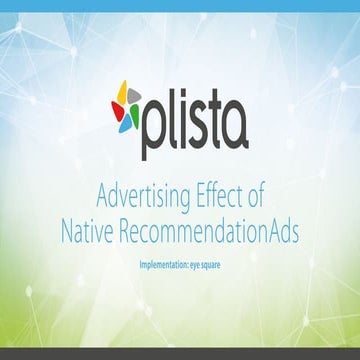 Advertising Effect of Native RecommendationAds