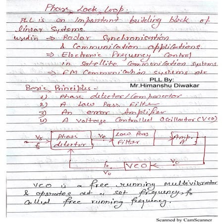 Phase Lock Loop (PLL)
