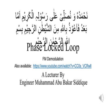 FM Demodulation Using Phase Locked Loop