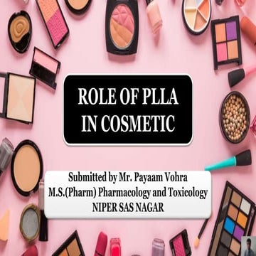 PLLA IN COSMETICS_MR PAYAAM VOHRA-NIPER SAS NAGAR.pptx