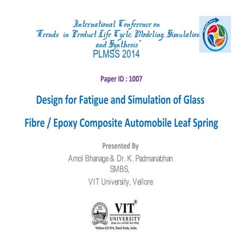 Composite automobile leaf spring-Fatigue life