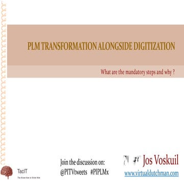 Pl mx 2018 hamburg   plm transformation and digitization