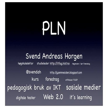 PLN for lærere