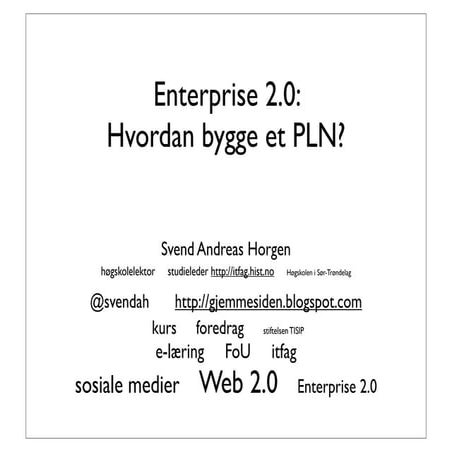 Hvordan bygge et PLN? 