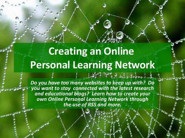 Creating an Online Personal Learning Network