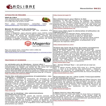 Pl news letter_avril11 