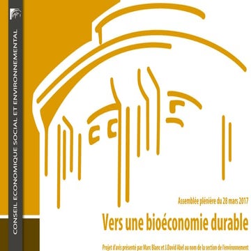 Vers une bioéconomie durable 