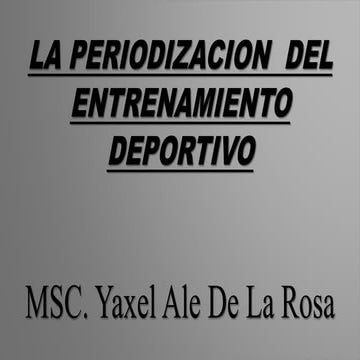 planificacion del entrenamiento deportivo