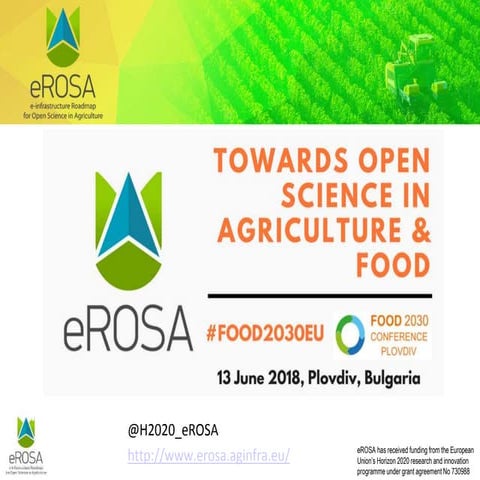 Towards Open Science in Agriculture & Food