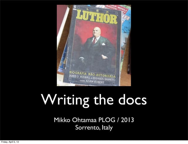 Writing the docs