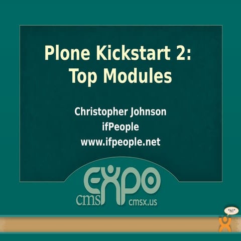 Plone Kickstart Talk: Top Add-on Products