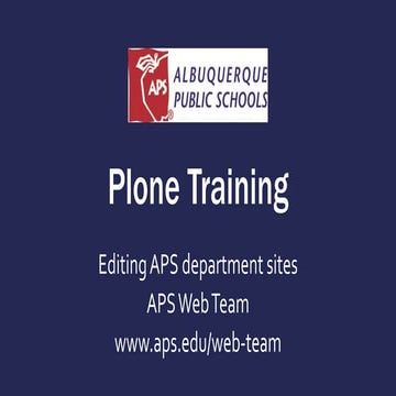 Plone Training