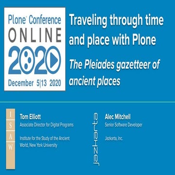 Traveling through time and place with Plone